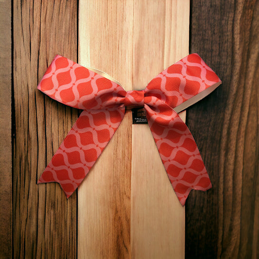 Red and Pink Patterned Monogram Hair Bows!! Hairbow!!