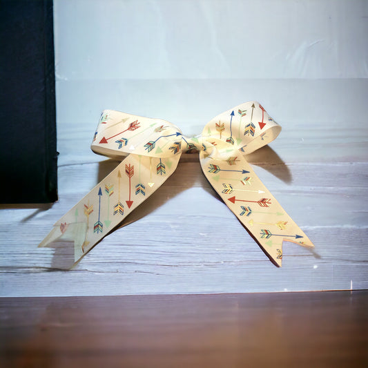 White Ribbon with Arrows Monogram Hair Bows!! Hairbow!!