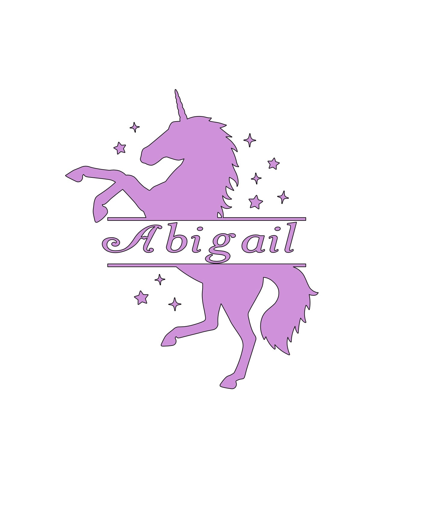 Unicorn Vinyl Decals!! Personalized Name Vinyl Decals!! Personalize Everything With Your Monogram!! Vinyl!! Decals!!