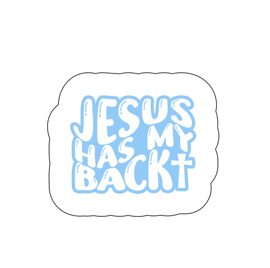 Jesus Has My Back Sticker!! Stickers!! Stickers!! Multiple Sizes To Choose From!!