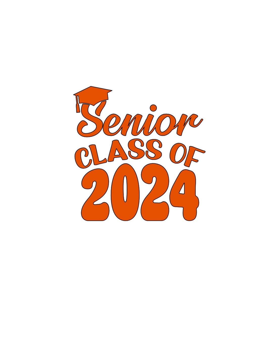 Senior Class of 2024 Custom Vinyl Decal!! Graduation Decal!! Graduation!! Custom Vinyl Decals!! Vinyl!! Decals!! Multiple Sizes!!