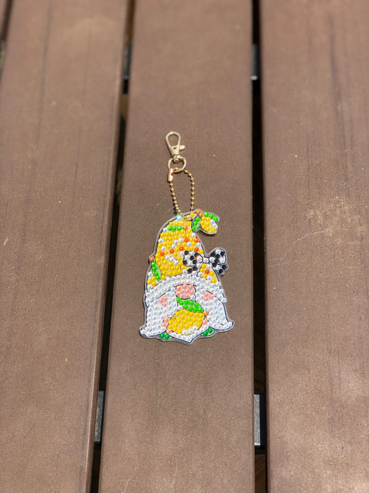 Lemon Gnome Keychain!! Gnome Keychains!! Double Sided Keychains!! 5D Keychains!!