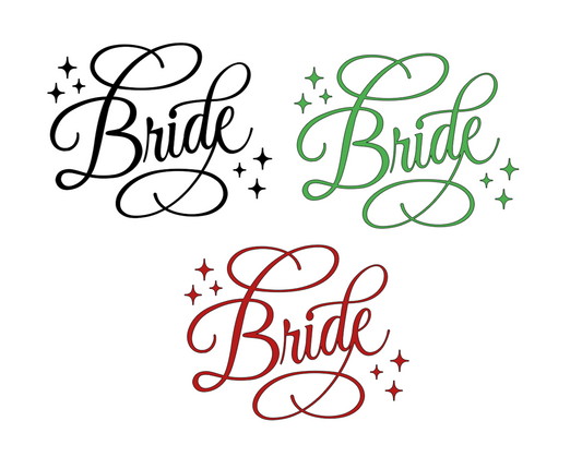 Bride Vinyl Decal!! Engagement Decal!! Bridal Decal! Wedding!! Custom Vinyl Decals!! Vinyl!! Decals!! Multiple Sizes!!